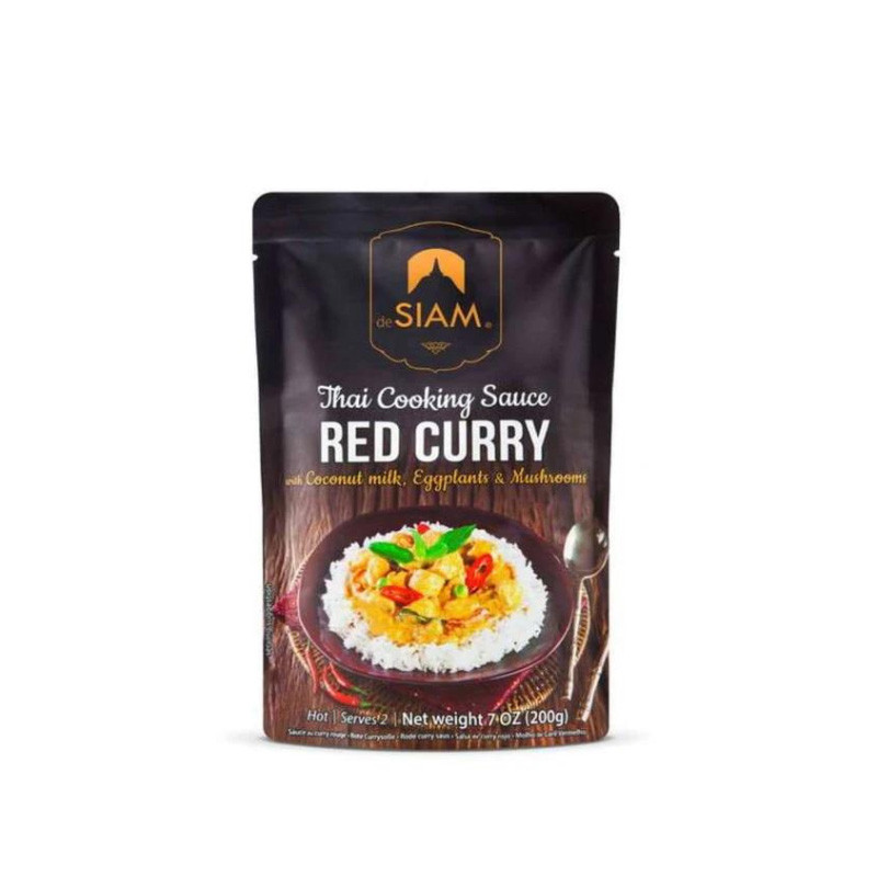 Salsa de curry rojo con vegetales 200g deSIAM