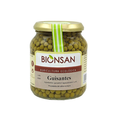 Guisantes bio tarro 320g Bionsan