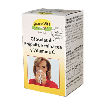 Proteccion resfriado Propolis, Echinacea y Vitamina C 75 caps Granovita