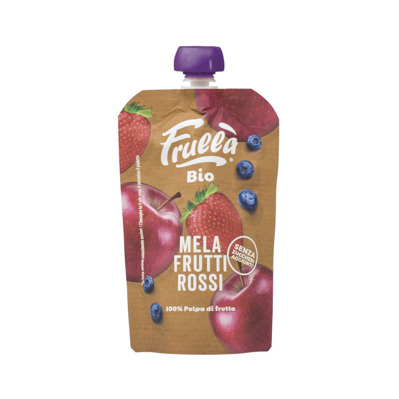 Pure de manzana, arandanos y fresa bio 100g Frulla