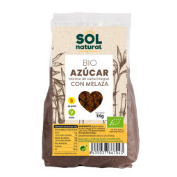 Azúcar moreno de caña integral con melaza Bio 1 Kg Sol Natural