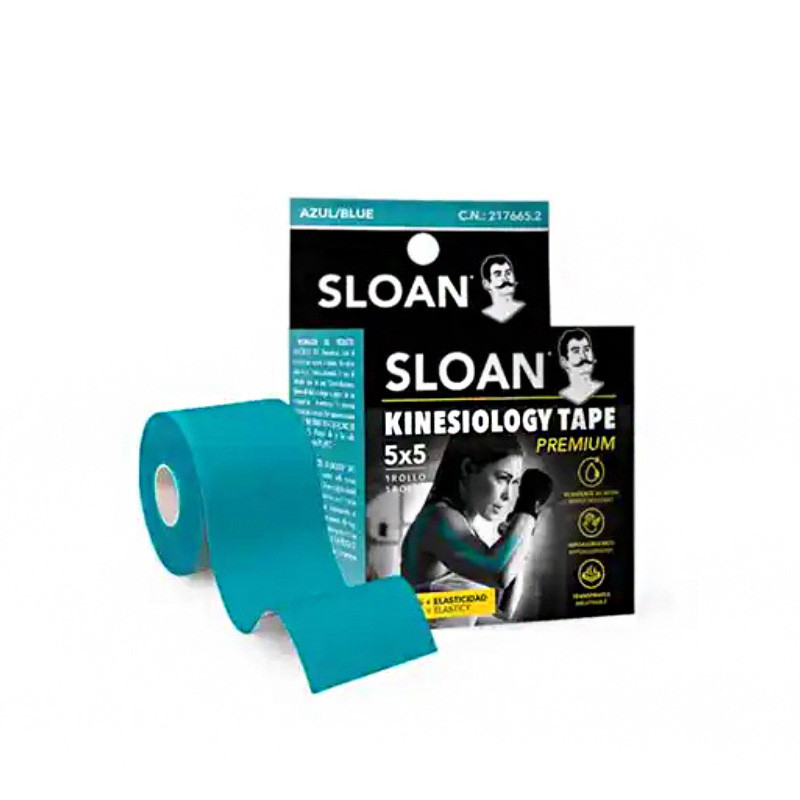 Sloan kinesiology Tape AZUL 5x5